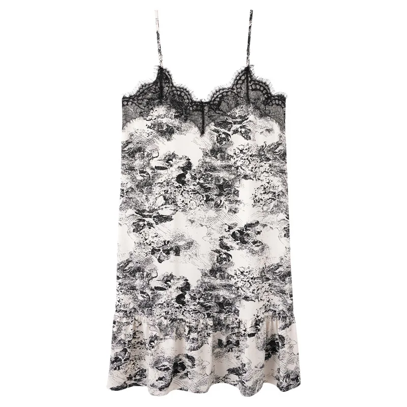Sleeveless Nightgown V Neck Summer Pajamas Female Girlfriends Sexy Lace Suspenders Polyester Knee-Length Nightdress
Sleeveless Nightgown V Neck Summer Pajamas Female Girlfriends Sexy Lace Suspenders Polyester Knee-Length Nightdress
