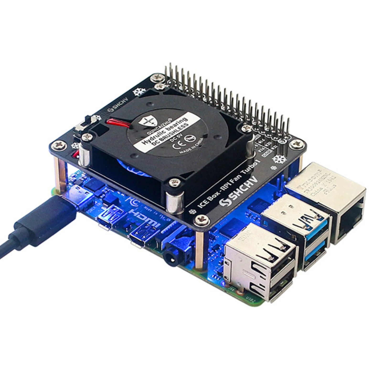 Replace GPIO Cooling Fan Expanstion Board With LED Light Mini Turbo Fan for Raspberry Pi 4B/3B+/3B Accessories Expanstion Board
Replace GPIO Cooling Fan Expanstion Board With LED Light Mini Turbo Fan for Raspberry Pi 4B/3B+/3B Accessories Expanstion Board