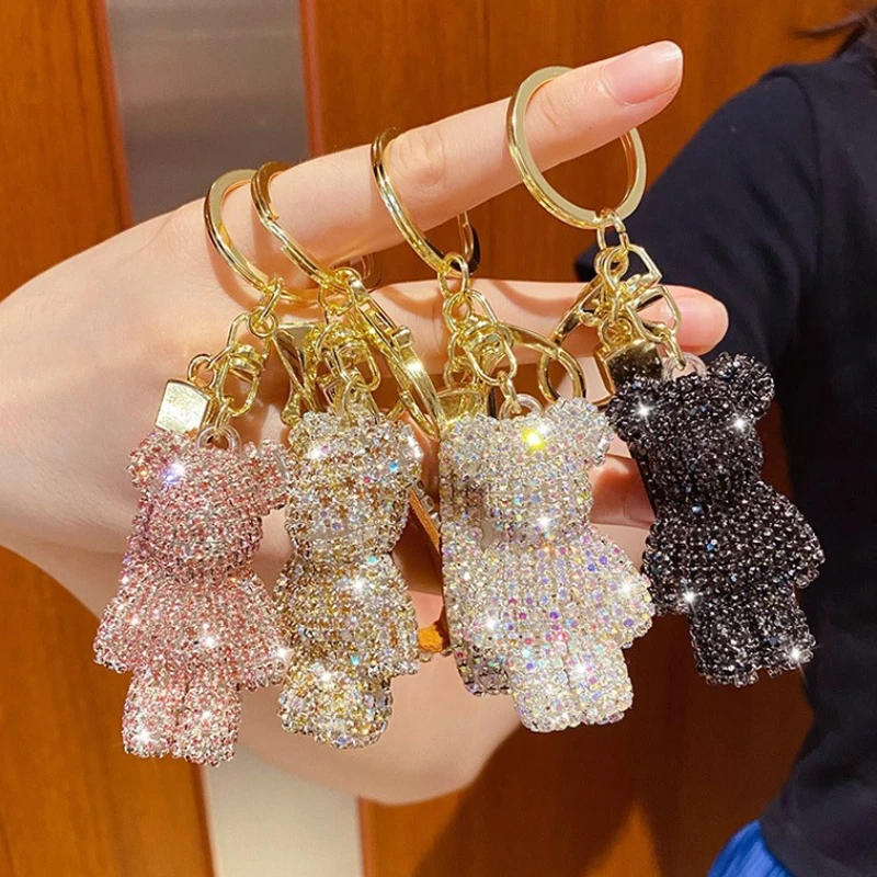 Cute Cartoon Diamond Studded Teddy Bear Keychain Backpack Pendant Birthday Gifts
Cute Cartoon Diamond Studded Teddy Bear Keychain Backpack Pendant Birthday Gifts