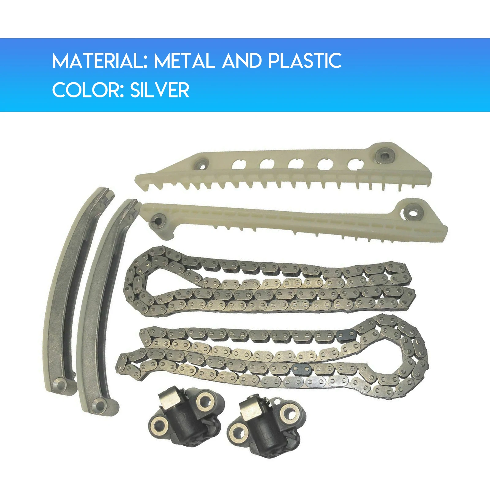 OE: 9-0387SGX 30cm Timing Chain Kit Durable Use Easy Install Silver Car Engines Parts Auto Accessories
OE: 9-0387SGX 30cm Timing Chain Kit Durable Use Easy Install Silver Car Engines Parts Auto Accessories