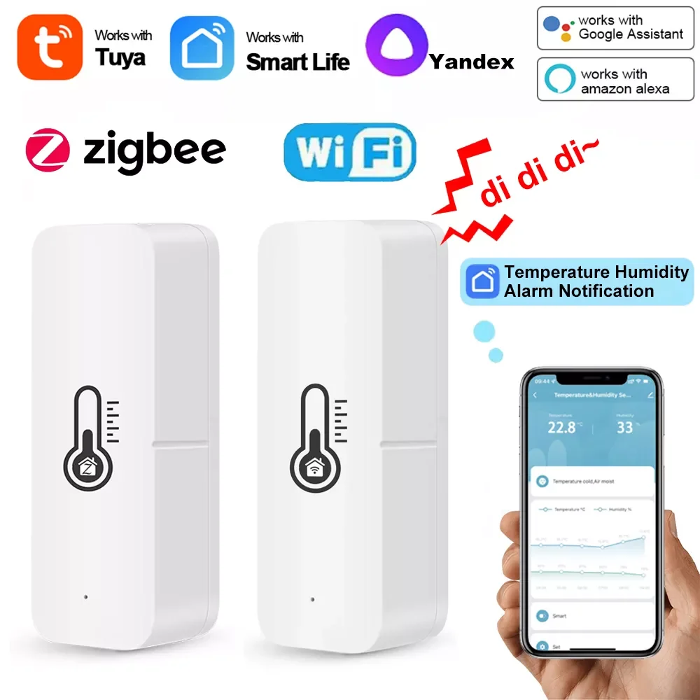 NEW2023 Tuya WIFI Zigbee Temperature and Humidity Sensor Indoor Hygrometer Controller Smart Home APP Monitoring For Alexa Google
NEW2023 Tuya WIFI Zigbee Temperature and Humidity Sensor Indoor Hygrometer Controller Smart Home APP Monitoring For Alexa Google