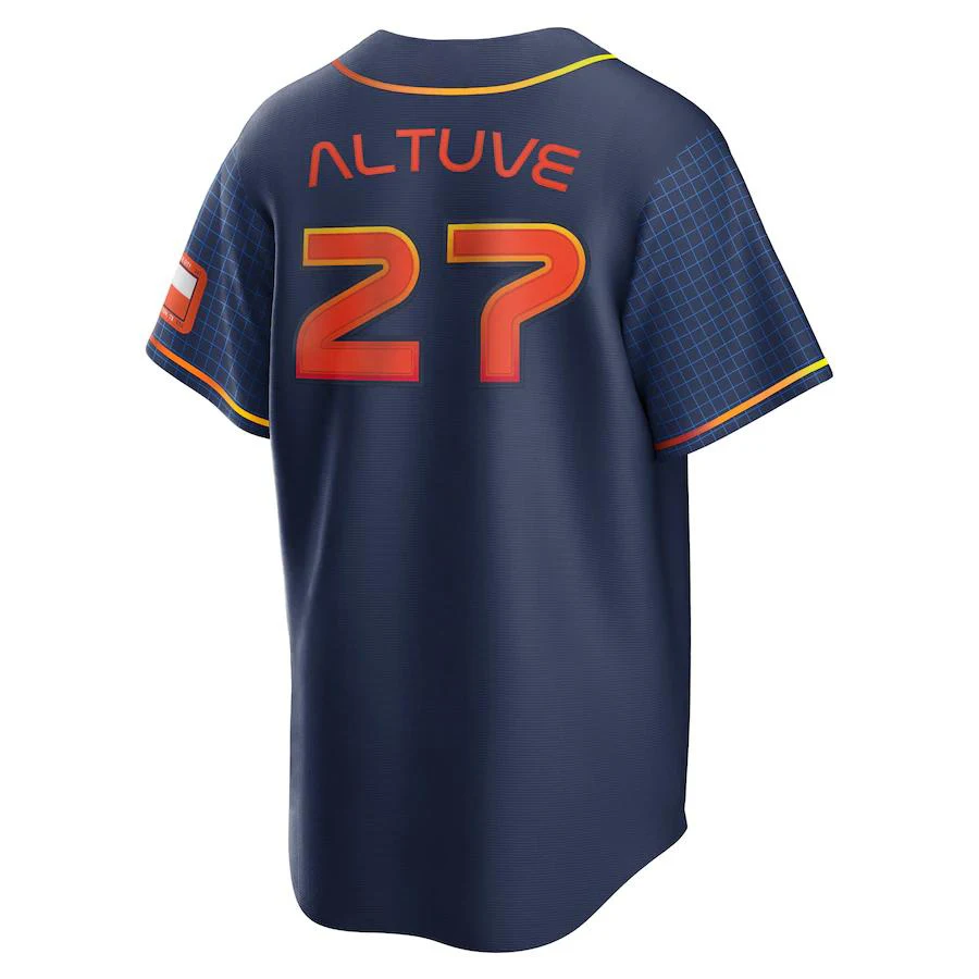 

2022 City Connect Baseball JerseyJose Altuve Alex Bregman Shirt Stitched