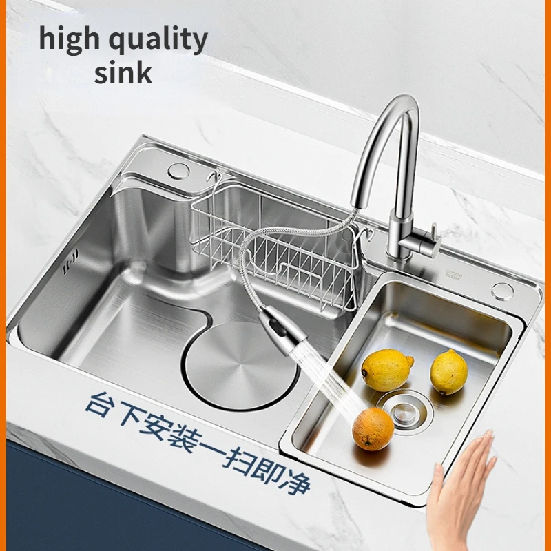 Kitchen household sink 304 stainless steel sink kitchen sink sink bowl multifunctional table board 
Kitchen household sink 304 stainless steel sink kitchen sink sink bowl multifunctional table board