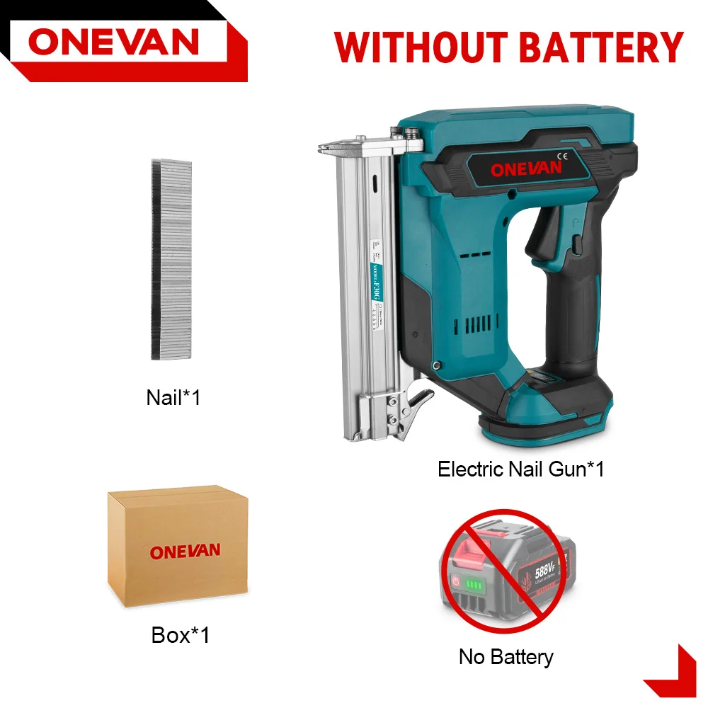 ONEVAN F30 Бесщёточный электропистолет для гвоздей 18В для Makita
ONEVAN F30 Бесщёточный электропистолет для гвоздей 18В для Makita