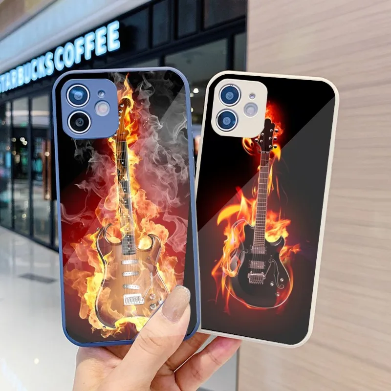 Чехол для телефона с гитарой для IPhone 14, 13, 12, 11 Pro Max, X, XR, XS, 8, 7 Plus, цветной чехол из жидкого стекла
Чехол для телефона с гитарой для IPhone 14, 13, 12, 11 Pro Max, X, XR, XS, 8, 7 Plus, цветной чехол из жидкого стекла