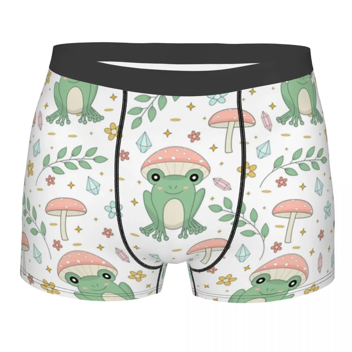 Мужское модное хлопчатобумажное нижнее белье с симпатичной лягушкой и грибами, трусы-боксеры, Мужские дышащие шорты, трусы
Мужское модное хлопчатобумажное нижнее белье с симпатичной лягушкой и грибами, трусы-боксеры, Мужские дышащие шорты, трусы
