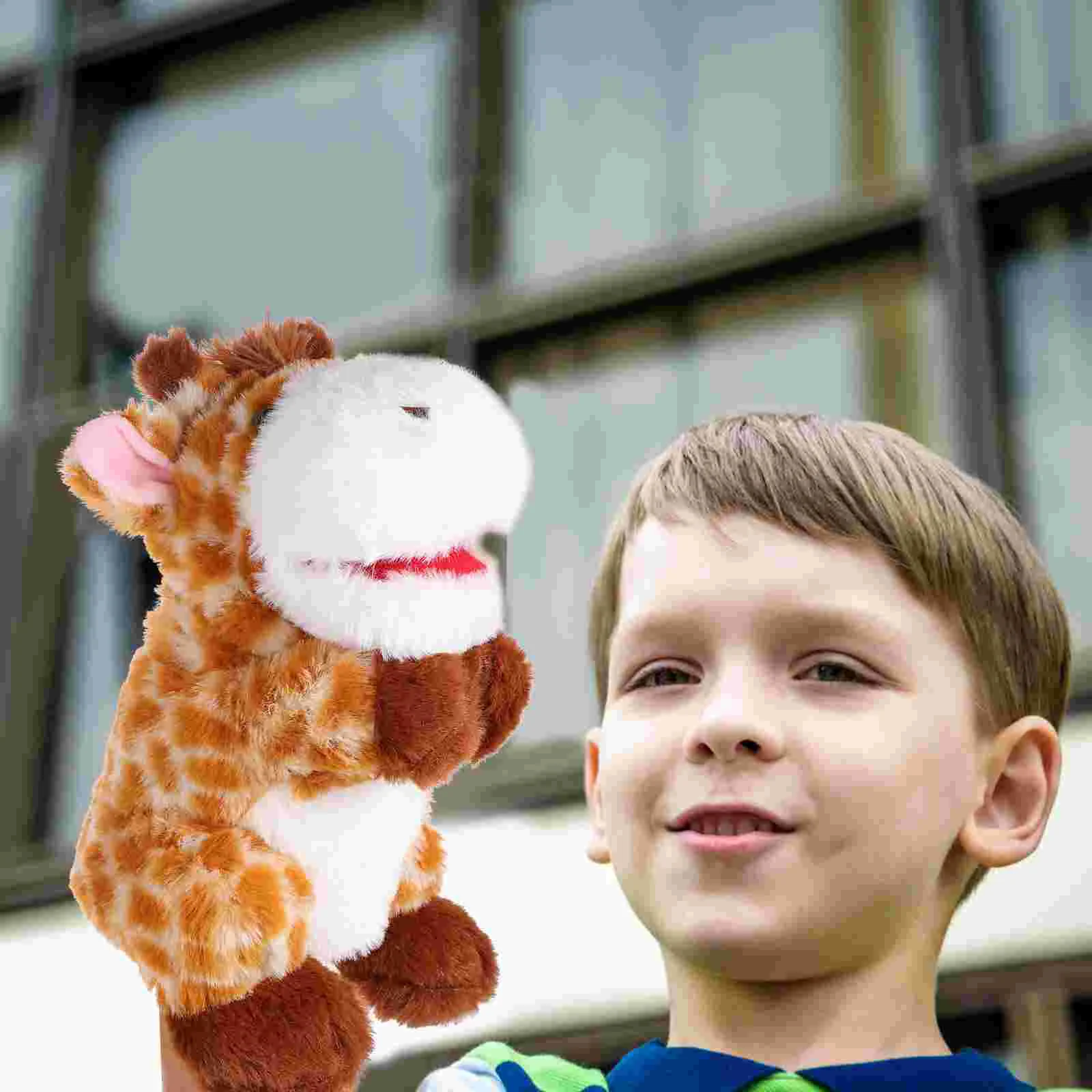 Плюшевый жираф, ручная марионетка, Интерактивная история, животное, марионетка, набитые животными 
Плюшевый жираф, ручная марионетка, Интерактивная история, животное, марионетка, набитые животными