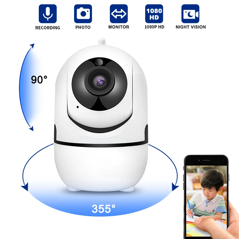 1080P Wireless Mini IP Camera Baby Monitor CCTV Indoor Two Way Audio 5G WiFi Security Auto Tracking Mobile Remote Access
1080P Wireless Mini IP Camera Baby Monitor CCTV Indoor Two Way Audio 5G WiFi Security Auto Tracking Mobile Remote Access