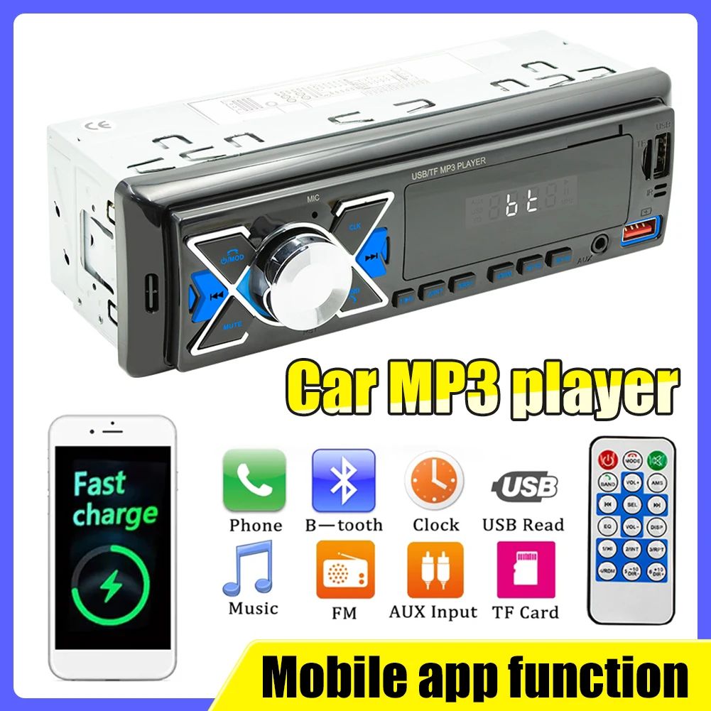 D-3109/D-3107 1Din Car Radio MP3 Player FM Stereo Audio BT Location 1.5A USB Output Support AUX/USB/TF Input with Remote Control
D-3109/D-3107 1Din Car Radio MP3 Player FM Stereo Audio BT Location 1.5A USB Output Support AUX/USB/TF Input with Remote Control