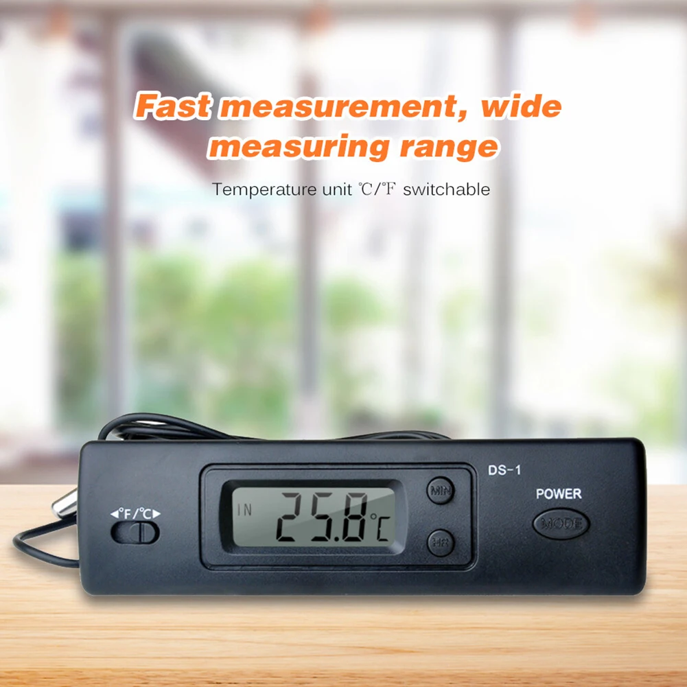 Long Distance Temperature Measurement Car Thermometer Thermometer -50 ~ 70 °C 0.1 °C/°f 12.5*4*3.5cm LCD Screen
Long Distance Temperature Measurement Car Thermometer Thermometer -50 ~ 70 °C 0.1 °C/°f 12.5*4*3.5cm LCD Screen