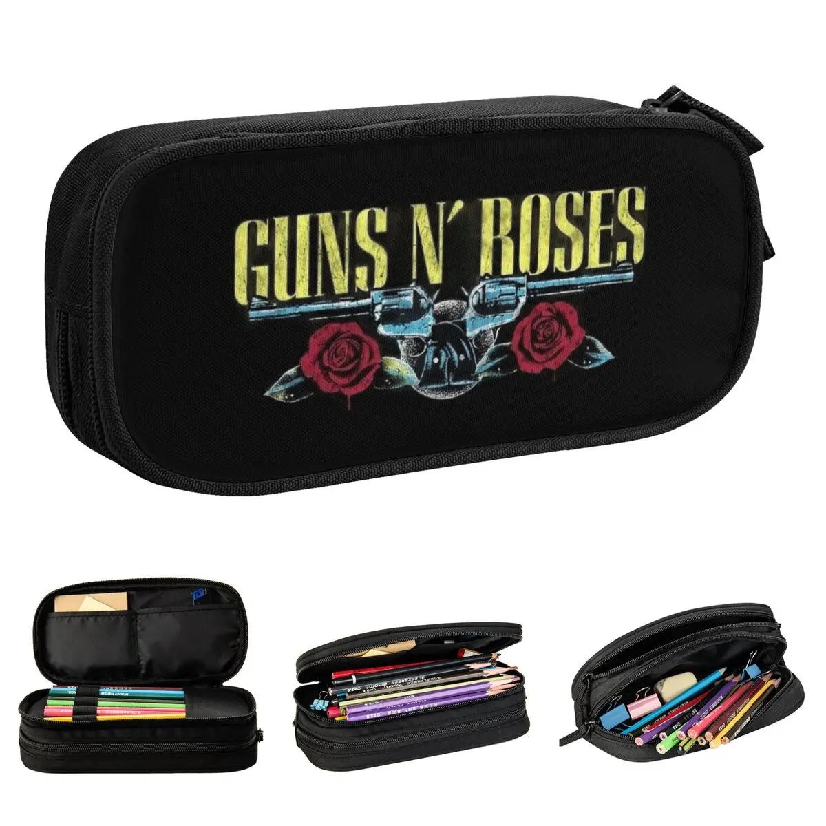 Fun Guns N Roses Pencil Cases Heavy Metal Punk Pencil Box Pen for Student Large Storage Bags School Supplies Gift Stationery
Fun Guns N Roses Pencil Cases Heavy Metal Punk Pencil Box Pen for Student Large Storage Bags School Supplies Gift Stationery