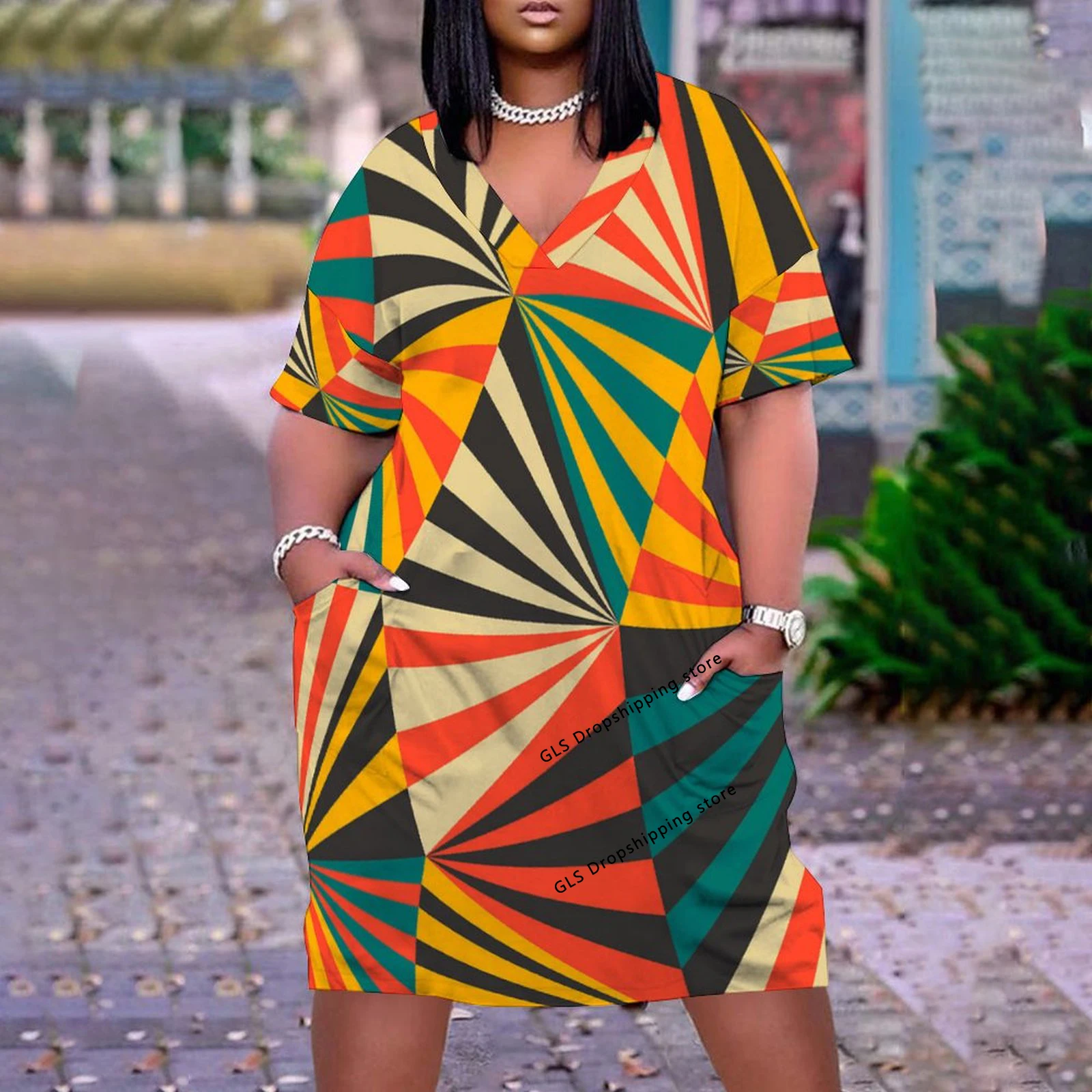 Pattern Print Dress Women's Fashion Bohemian Beach Dresses Midi Pocket Short Sleeve Party Evening Dress Elegant Sexy Sundress
Pattern Print Dress Women's Fashion Bohemian Beach Dresses Midi Pocket Short Sleeve Party Evening Dress Elegant Sexy Sundress