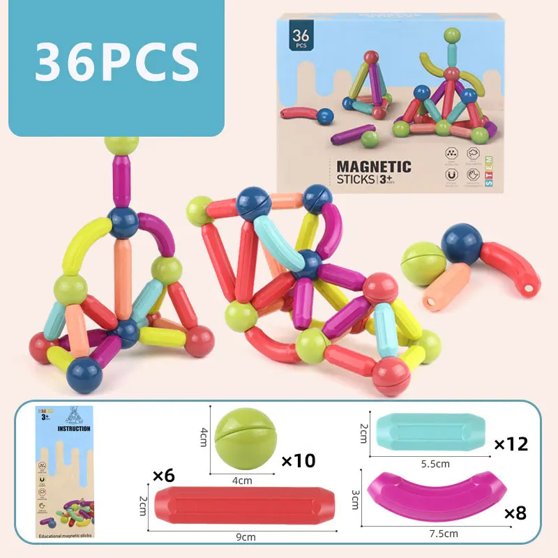 Kids Magnetic Constructor Block Designer Set Magnet Stick Rod Building Blocks Montessori Educational Toys For Children Boy Girl
Kids Magnetic Constructor Block Designer Set Magnet Stick Rod Building Blocks Montessori Educational Toys For Children Boy Girl