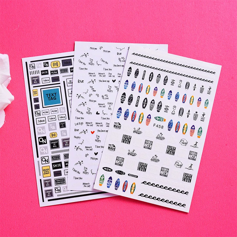 6 PCS Gold Letters Nail Stickers Mixed Designs Self-Adhesive Nail Art Sticker Silver Word Decals DIY Decor for Beauty Manicure
6 PCS Gold Letters Nail Stickers Mixed Designs Self-Adhesive Nail Art Sticker Silver Word Decals DIY Decor for Beauty Manicure