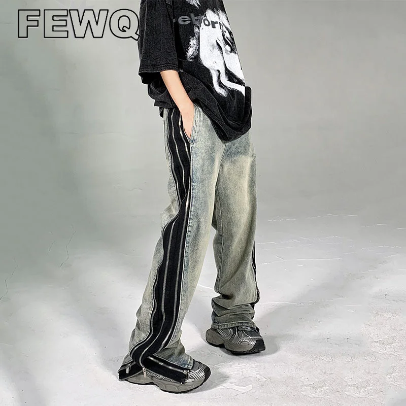 FEWQ Side Three Zipper Men's Jeans High Street Hip Hop Male Vintage Spliced Denim Trousers Washed Casual Pant Trendy New 24B2869
FEWQ Side Three Zipper Men's Jeans High Street Hip Hop Male Vintage Spliced Denim Trousers Washed Casual Pant Trendy New 24B2869