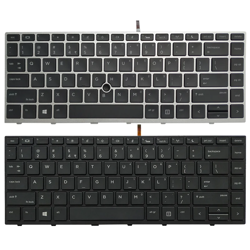 

NEW US laptop Keyboard for HP Probook 640 G4 645 G4 645 G5 430 G5 440 G5 445 G5 black silver frame No Pointer stick