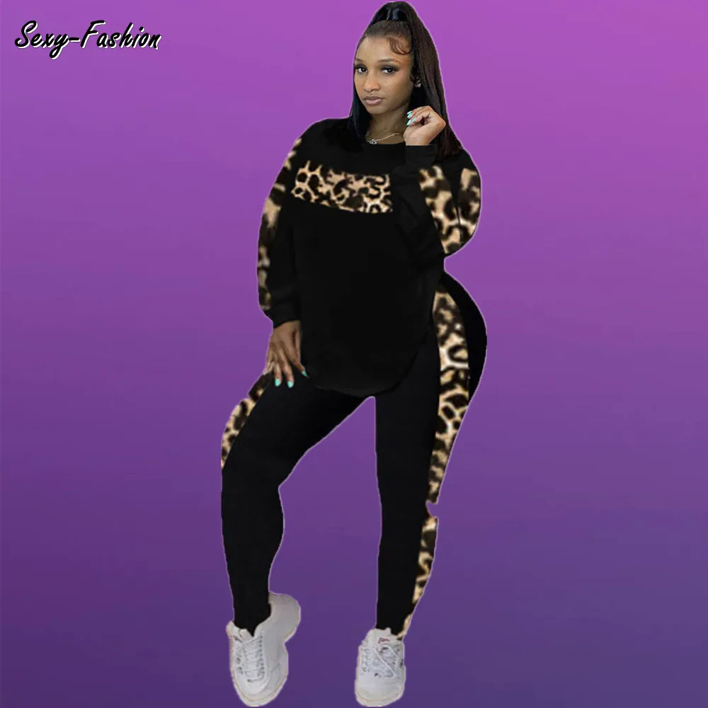 Somoshein Leopard Pants Sets Women Plus Size Two Piece Outfits Long Sleeve Top Sweatpants Matching Set Wholesale Dropshipping
Somoshein Leopard Pants Sets Women Plus Size Two Piece Outfits Long Sleeve Top Sweatpants Matching Set Wholesale Dropshipping