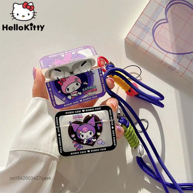 Sanrio Kuromi Melody Airpod Case Wireless Headset Luxury Cover With Lanyards Airpods 1 2 3 Pro Earphone Trend Protective Case
Sanrio Kuromi Melody Airpod Case Wireless Headset Luxury Cover With Lanyards Airpods 1 2 3 Pro Earphone Trend Protective Case