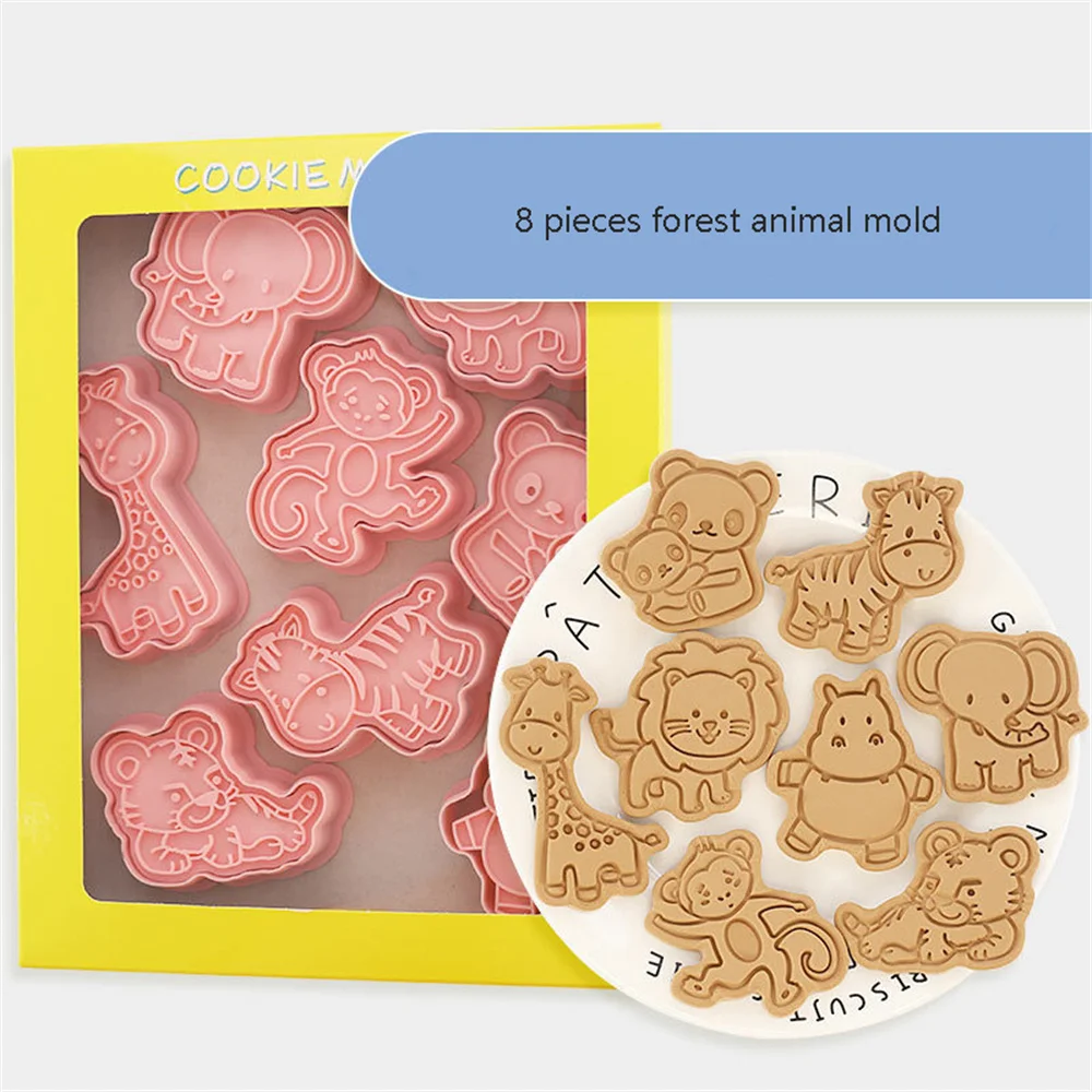 8pcs/Set Jungle Safari Animal Cookie Cutter Mold Diy Cake Tools Biscuit Stamp Fondant Mould Baking Sugarcraft Accessory Bakeware
8pcs/Set Jungle Safari Animal Cookie Cutter Mold Diy Cake Tools Biscuit Stamp Fondant Mould Baking Sugarcraft Accessory Bakeware