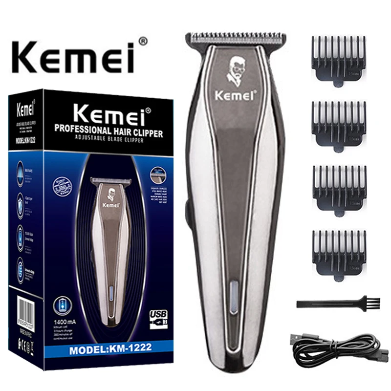 Kemei KM-1222 Electric Hair Clipper Professional USB Rechargeable Cordless Hair Clipper Men's Beard Trimmer Cutter
Kemei KM-1222 Electric Hair Clipper Professional USB Rechargeable Cordless Hair Clipper Men's Beard Trimmer Cutter