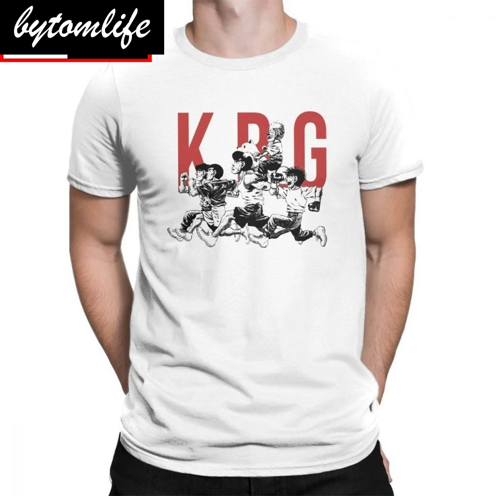 

K.B.G Team Hajime No Ippo Tee Shirts Loose Printing 100% Cotton Mens Short-Sleeved Men T Shirts Stylish T-Shirts Classic