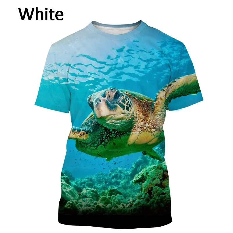 Повседневная мужская футболка с принтом черепахи модная короткими рукавами