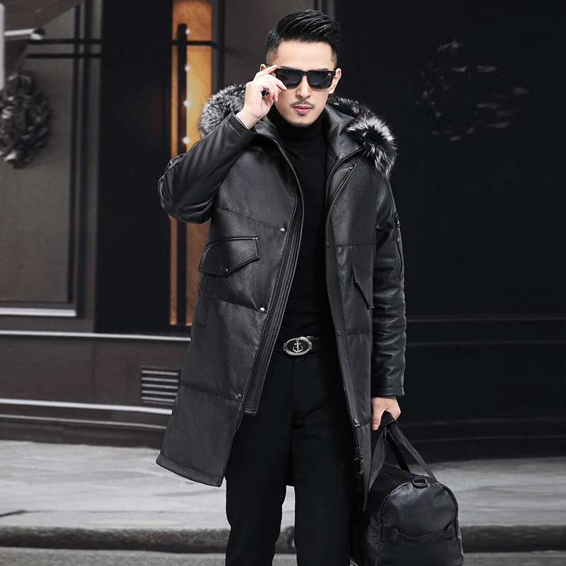 2022 Men's Shearling Leather Down Jacket Thermal Thicken Trendy Elegant Winter Fox Fur Collar Hooded Long Padded Coat Parka
2022 Men's Shearling Leather Down Jacket Thermal Thicken Trendy Elegant Winter Fox Fur Collar Hooded Long Padded Coat Parka