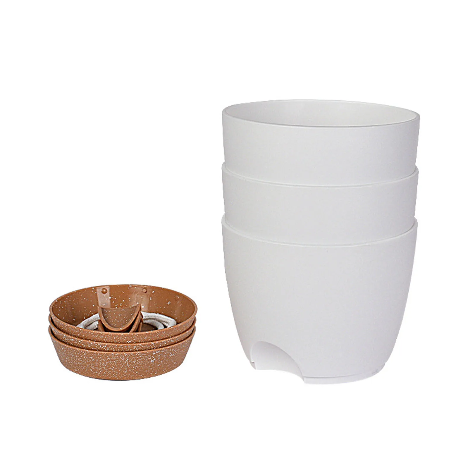 3pcs PP Water-Free Flower Pot Detachable Gray/Green/White Side Watering Plastic Flower Pot Planters Garden Supplies
3pcs PP Water-Free Flower Pot Detachable Gray/Green/White Side Watering Plastic Flower Pot Planters Garden Supplies