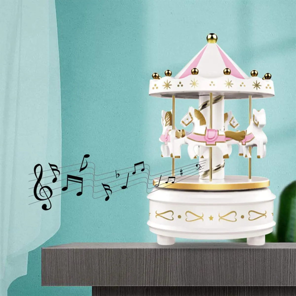 360° Carousel Music Box with Light Effect Merry-go-round Music Battery Operated Music Box for Baby Room Decor New Year Gift
360° Carousel Music Box with Light Effect Merry-go-round Music Battery Operated Music Box for Baby Room Decor New Year Gift