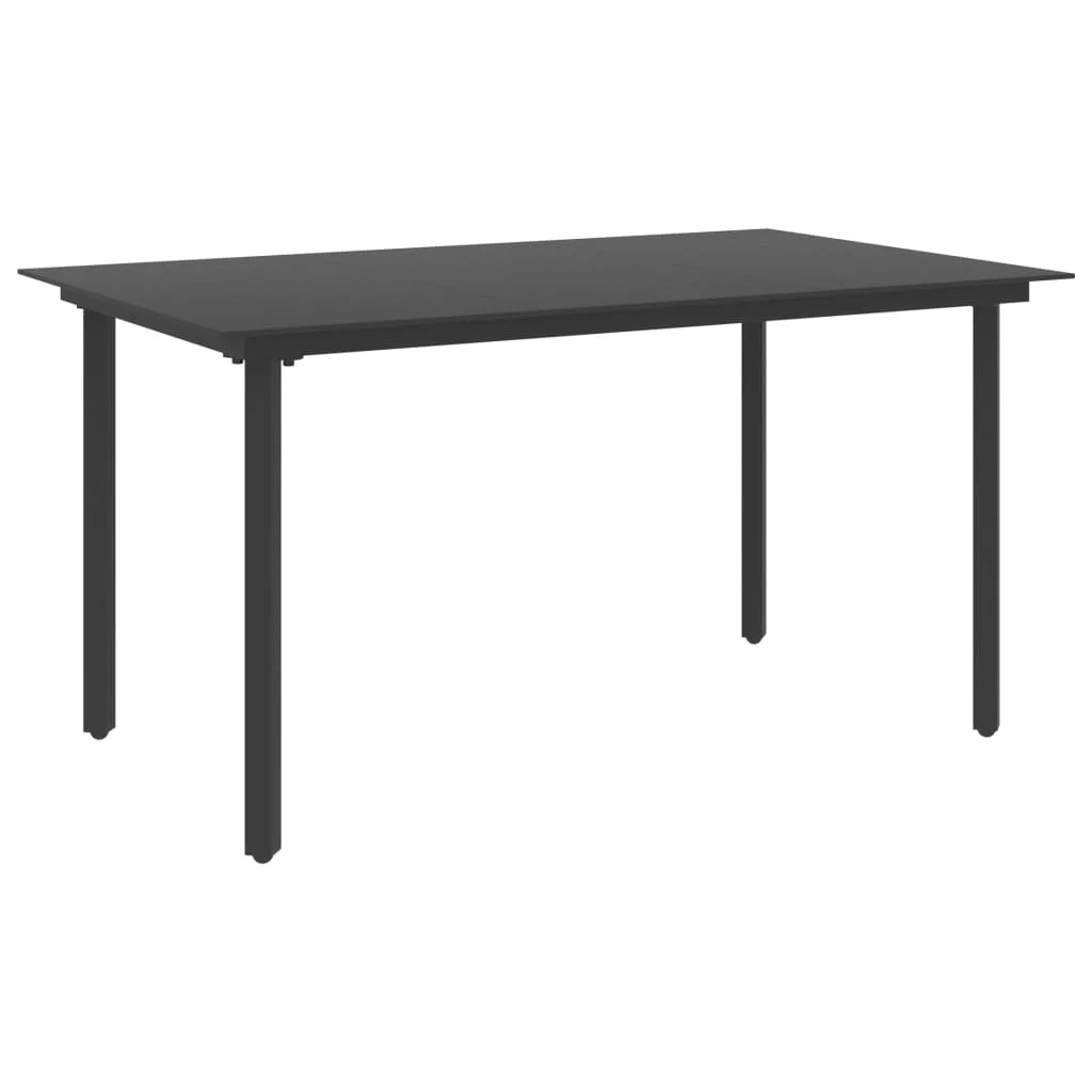 Patio Outdoor Dining Table Deck Outside Porch Furniture Balcony Home Decor Black Steel and Glass
Patio Outdoor Dining Table Deck Outside Porch Furniture Balcony Home Decor Black Steel and Glass