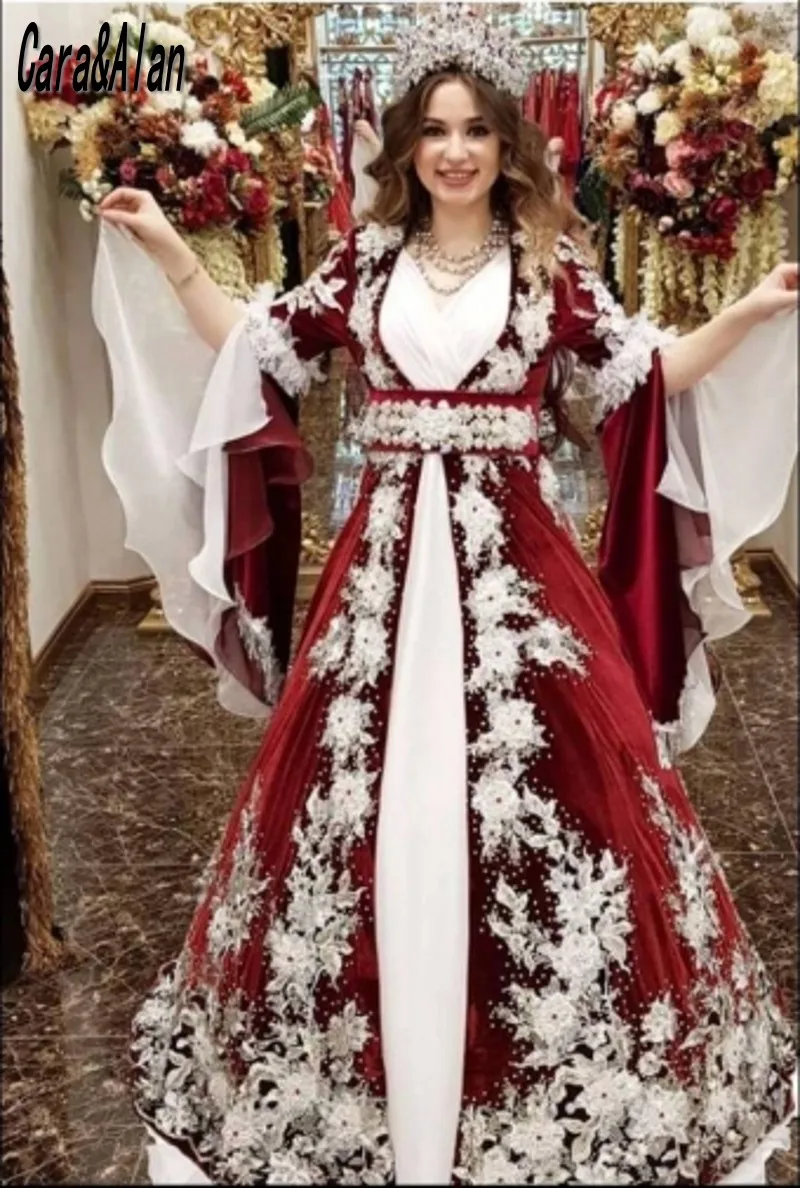 Elegant Two Pieces Evening Dresses Applique Long Sleeves Kaftan Prom Dress Turkish robe de soiree Party Gowns
Elegant Two Pieces Evening Dresses Applique Long Sleeves Kaftan Prom Dress Turkish robe de soiree Party Gowns