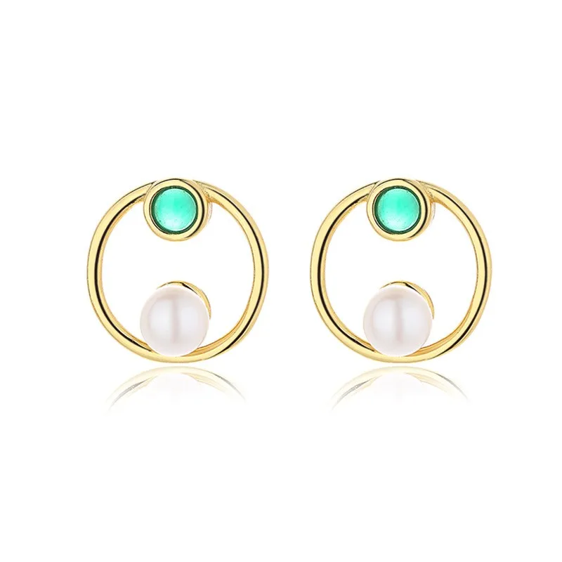 EZ-34 ZFSILVER S925 Silver Korean Fashion Luxury Gold Simple Circle Freshwater Pearl Earrings Jewelry Women Match-all Gift Girls
EZ-34 ZFSILVER S925 Silver Korean Fashion Luxury Gold Simple Circle Freshwater Pearl Earrings Jewelry Women Match-all Gift Girls