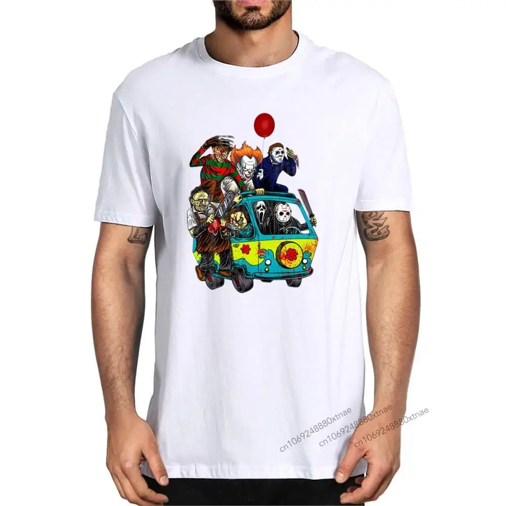 100% Cotton Horror Friends Van With Clown Retro Scary Movie Michael Myers Jason Halloween Summer Men's Novelty T-Shirt EU Size
100% Cotton Horror Friends Van With Clown Retro Scary Movie Michael Myers Jason Halloween Summer Men's Novelty T-Shirt EU Size