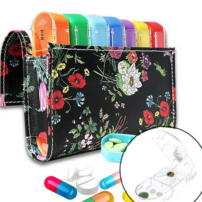 

7-day daily kit, weekly pill container, pill storage box, portable waterproof and moisture-proof pill box, pill storage containe