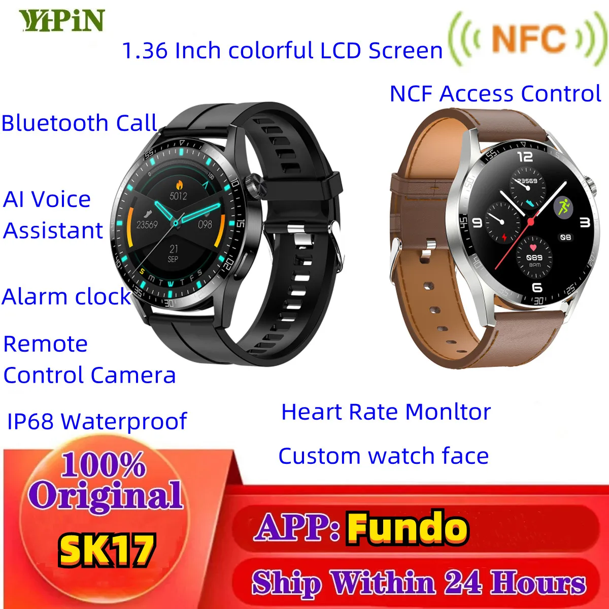 Смарт-часы YHPIN SK17 мужские, Bluetooth, звонки, бизнес, новинка 2022, спортивные Смарт-часы, музыка, пульсометр для Android IOS 
Смарт-часы YHPIN SK17 мужские, Bluetooth, звонки, бизнес, новинка 2022, спортивные Смарт-часы, музыка, пульсометр для Android IOS