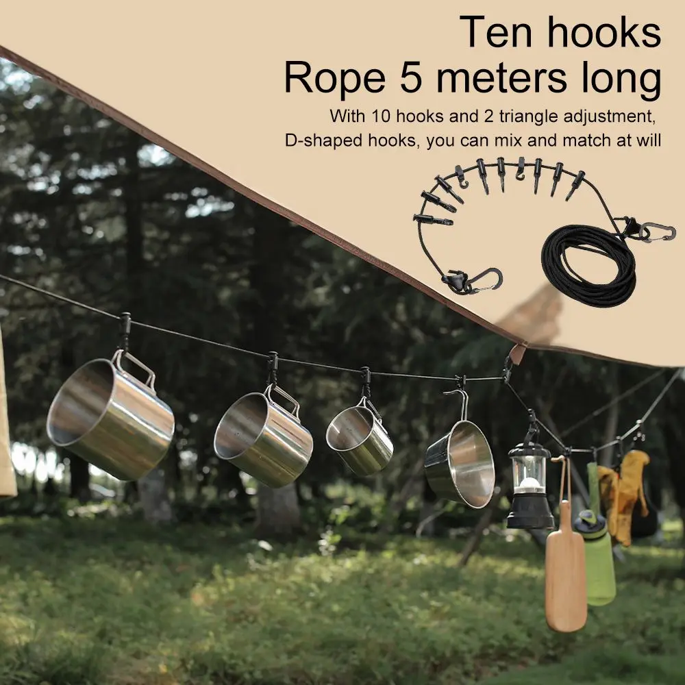 Camping Equipment Adjustable Lanyard Outdoor Hanging Rope Clothespin Clothesline Tent Rope
Camping Equipment Adjustable Lanyard Outdoor Hanging Rope Clothespin Clothesline Tent Rope