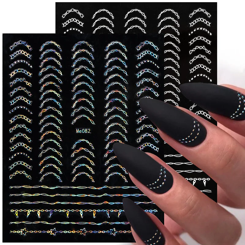 1PCS Laser Gold Silver Line Nail Sticker Nail Decoration Bronzing Leaves Flower Nail Decal 3D Adhesive Sticker
1PCS Laser Gold Silver Line Nail Sticker Nail Decoration Bronzing Leaves Flower Nail Decal 3D Adhesive Sticker