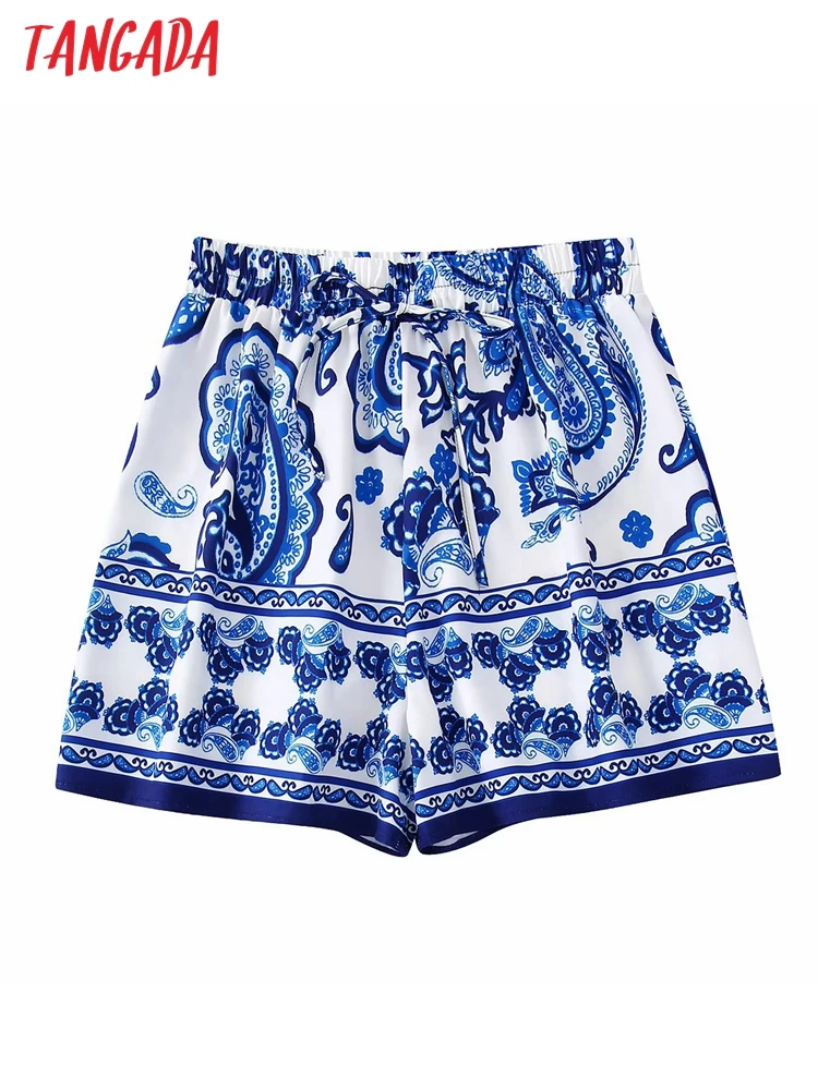 Tangada Women 2022 Fashion Blue Flowers Shorts Vintage High Waist Female Short Pants BE781
Tangada Women 2022 Fashion Blue Flowers Shorts Vintage High Waist Female Short Pants BE781