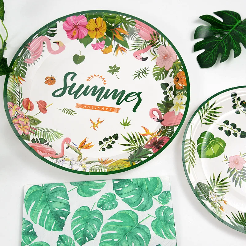 Tropical Leaves Flamingo Hawaiian Party Decoration Disposable Tableware Aloha Summer Beach Party Supply Paper Crafts Baby Shower
Tropical Leaves Flamingo Hawaiian Party Decoration Disposable Tableware Aloha Summer Beach Party Supply Paper Crafts Baby Shower