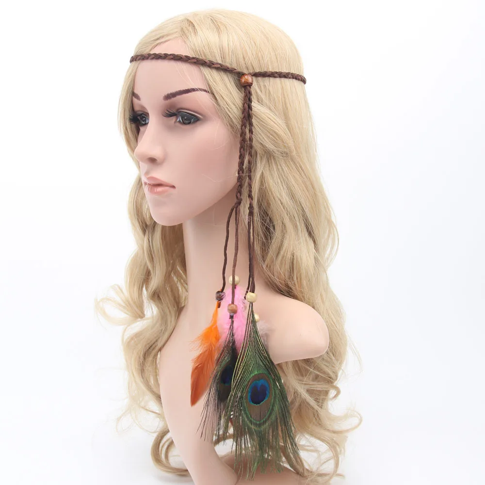 Women Lady Handmade Bohemian Peacock Feather Hair Extensions Clip Comb Ornaments Tassel BOHO Hairband Hippie Headdress Headband
Women Lady Handmade Bohemian Peacock Feather Hair Extensions Clip Comb Ornaments Tassel BOHO Hairband Hippie Headdress Headband