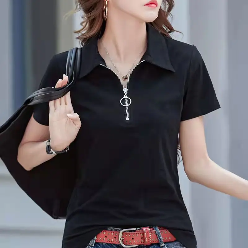 Solid Zipper T Shirt Female 2022 Womens Long Sleeve Tops Spring Full Slim Cotton Tshirt Woman Clothes Cheap Clothes China Casual
Solid Zipper T Shirt Female 2022 Womens Long Sleeve Tops Spring Full Slim Cotton Tshirt Woman Clothes Cheap Clothes China Casual