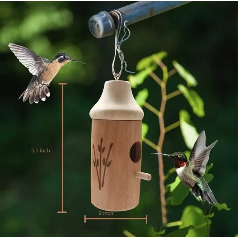 1PC Hummingbird House Decorating Hummingbird House Ideas Hanging Wooden Crafts Horticulture Yard Pendant Wooden Birdhouse
1PC Hummingbird House Decorating Hummingbird House Ideas Hanging Wooden Crafts Horticulture Yard Pendant Wooden Birdhouse