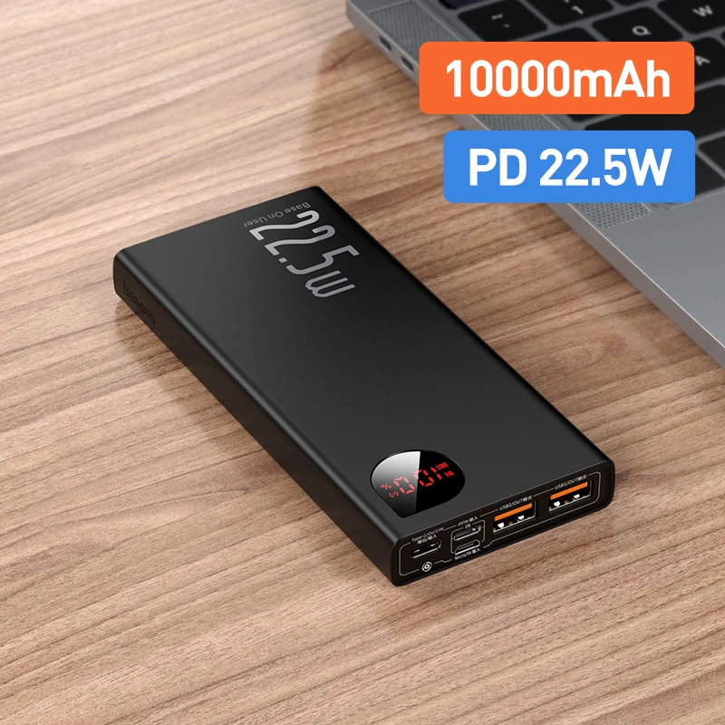 Baseus Power Bank 10000mAh 22.5W PD Fast Charging Powerbank Portable Battery Quick Charge For iPhone 13 Xiaomi Huawei PoverBank
Baseus Power Bank 10000mAh 22.5W PD Fast Charging Powerbank Portable Battery Quick Charge For iPhone 13 Xiaomi Huawei PoverBank