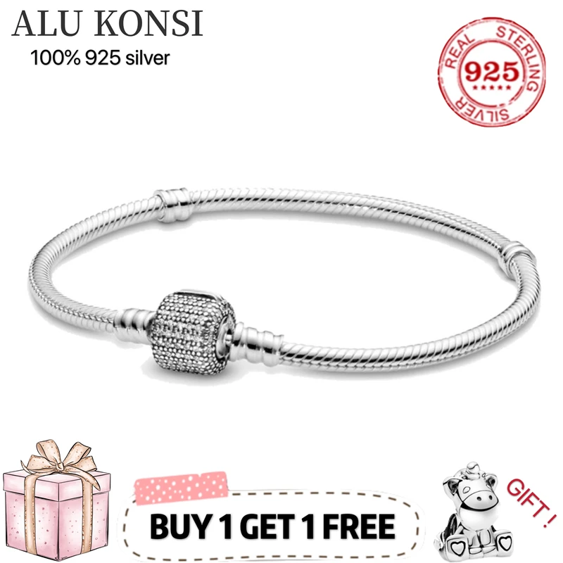 Original Luxury Real 100% 925 Sterling Silver pan bracelet for Women Snake Chain Bangle Authentic Charm high quality DIY Jewelry
Original Luxury Real 100% 925 Sterling Silver pan bracelet for Women Snake Chain Bangle Authentic Charm high quality DIY Jewelry