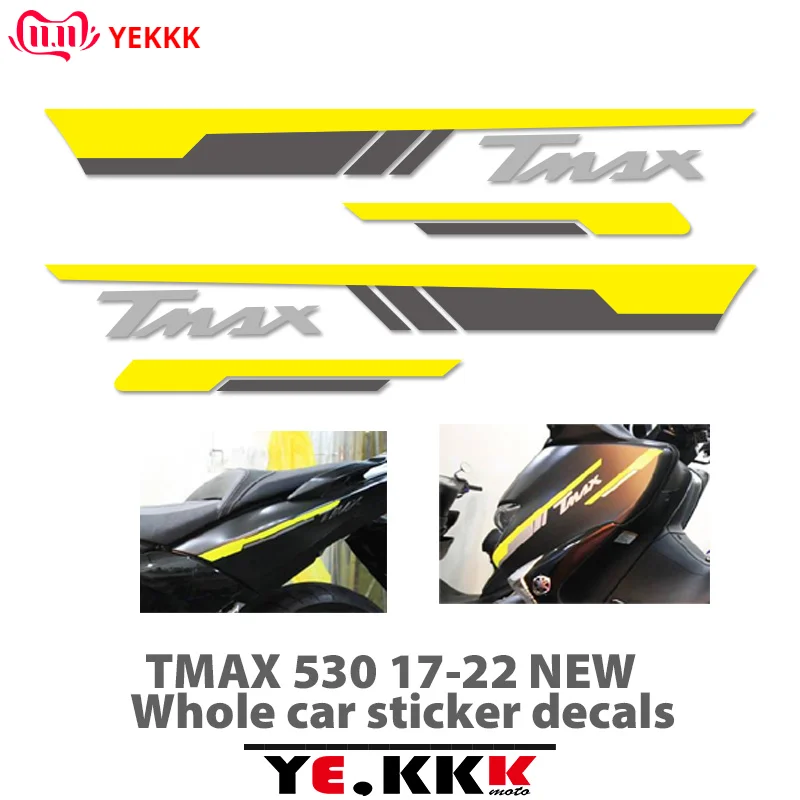 

TMAX 530 DX SX 2017 2018 2019 2020 2021 2022 New Full Car Decal Sticker Custom Color Motorcycle Decal Fluorescent Yellow