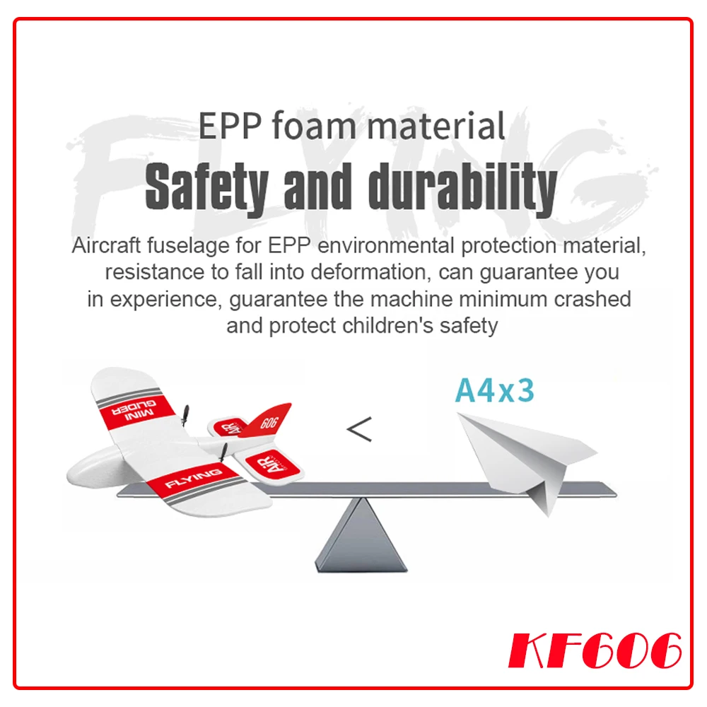 2022 New KF606 EPP Mini Foam Glider 2.4G DIY EPP Foam RC Airplane Flying Aircraft For Toys For Kids Gifts
2022 New KF606 EPP Mini Foam Glider 2.4G DIY EPP Foam RC Airplane Flying Aircraft For Toys For Kids Gifts