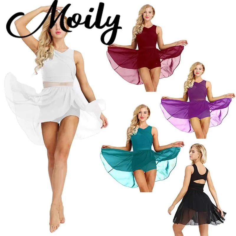 Women Hollow Out Ballet Dance Leotard Dress Asymmetric Sleeveless Modern Lyrical Dancing Show Practice Tutu Ballerina Costume
Women Hollow Out Ballet Dance Leotard Dress Asymmetric Sleeveless Modern Lyrical Dancing Show Practice Tutu Ballerina Costume