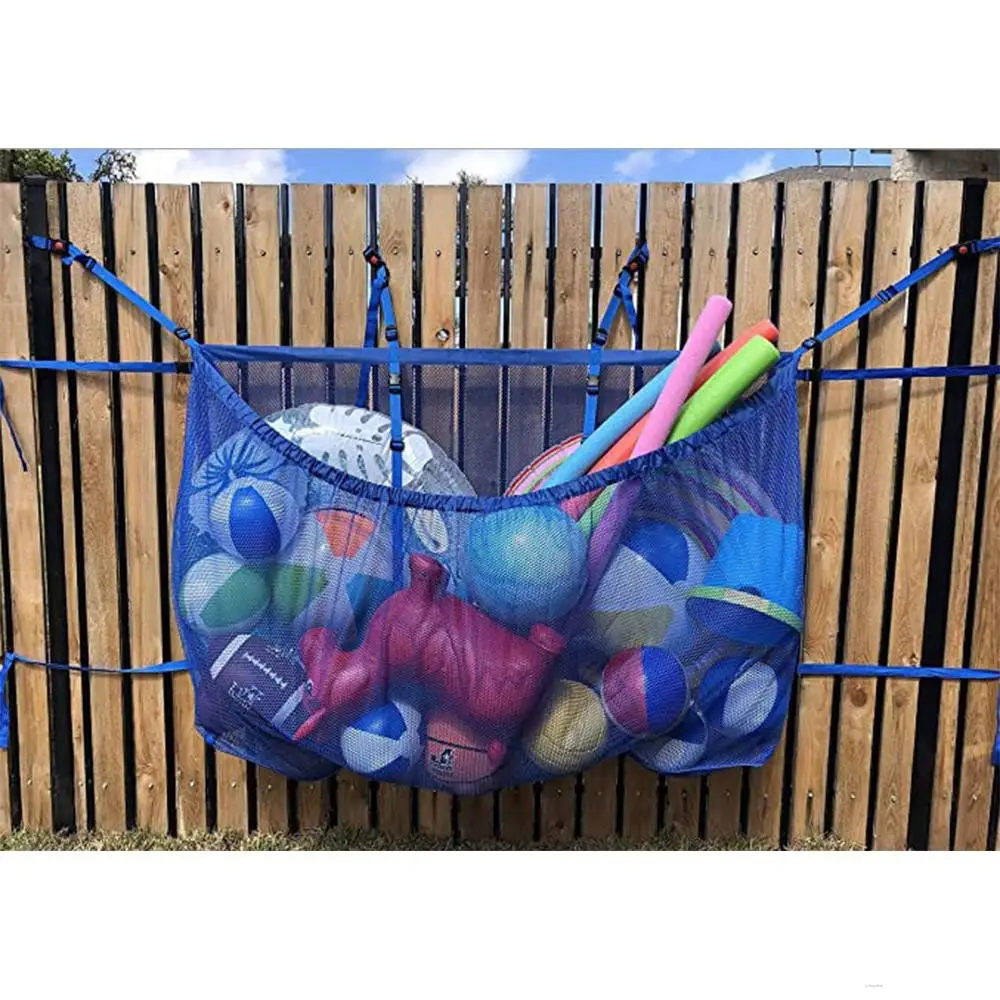 RX adjustable toy storage bag Large capacity storage hanging bag by the pool Inflatable valve ball storage mesh bag
RX adjustable toy storage bag Large capacity storage hanging bag by the pool Inflatable valve ball storage mesh bag