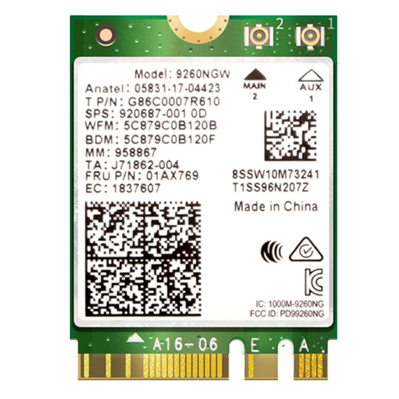 1730Mbps Dual Band Card Desktop Kit Bluetooth 5.0 802.11Ac M.2 9260NGW Wireless 9260NGW Wifi Network Card For Win10
1730Mbps Dual Band Card Desktop Kit Bluetooth 5.0 802.11Ac M.2 9260NGW Wireless 9260NGW Wifi Network Card For Win10