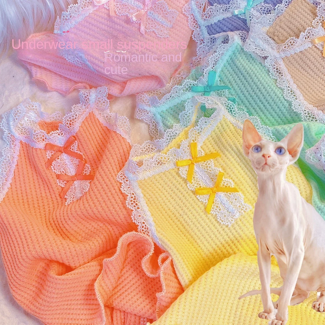 Sphynx Cat Clothes Vest Underwear Small Sling Cute Cotton Pajamas Summer Thin Hairless Cat Clothes Devon Cat Clothes
Sphynx Cat Clothes Vest Underwear Small Sling Cute Cotton Pajamas Summer Thin Hairless Cat Clothes Devon Cat Clothes